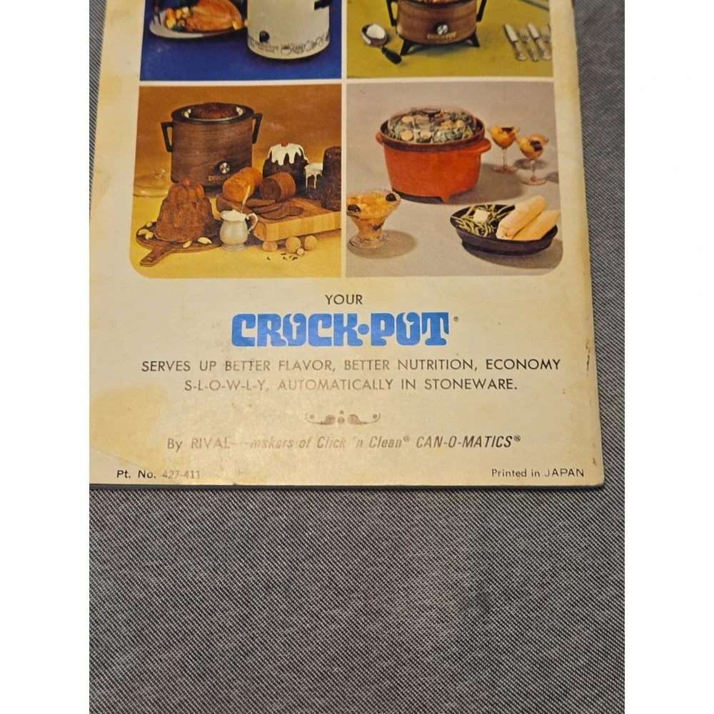 Vintage 1970s Rival Crock Pot Slow Cooker Cookbook Stoneware Recipe Book Retro